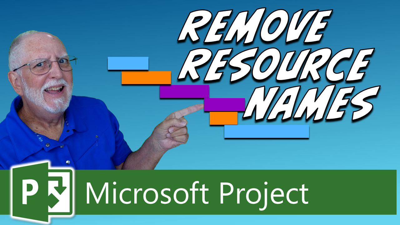Hide Resource Names from the Project Gantt Chart View
