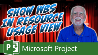 Display the Work Breakdown Structure in the Resource Usage View